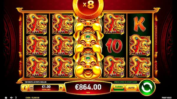 Review of Piggy Gold by Ruby Play on 55bmw Online Casino