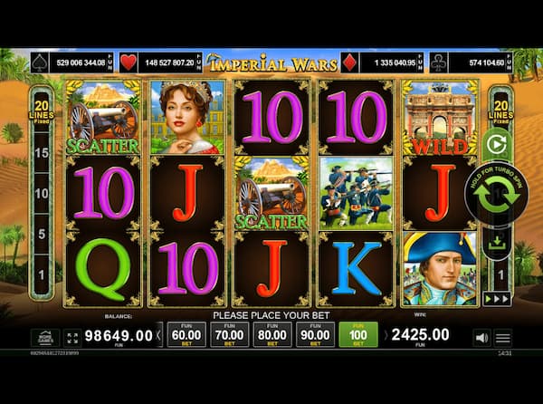 Imperial Wars by Amusnet Review at 55BMW Online Casino
