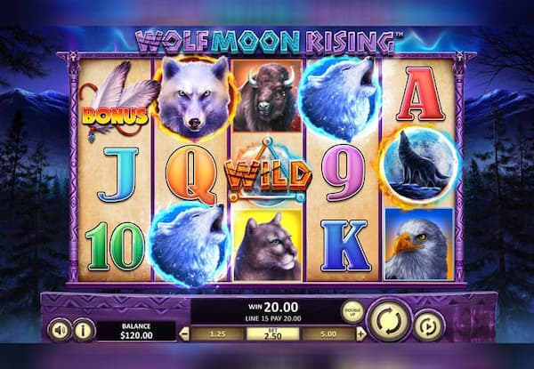 Top Features of Wolf Moon Rising by Betsoft at 55BMW Casino